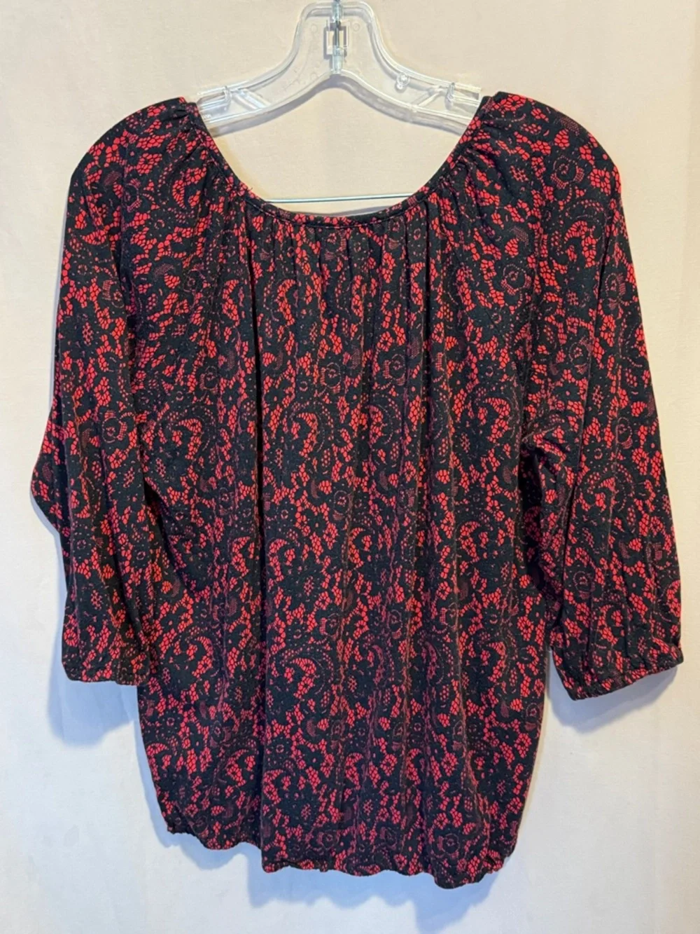 Michael Michael Kors red and black print top - Picture 4 of 8